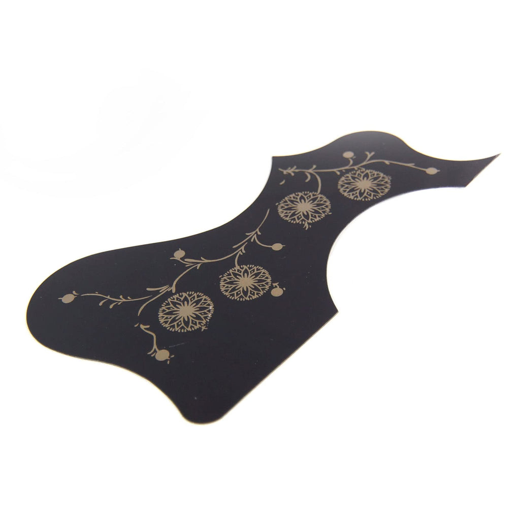 (220J05) Left-Handed Cutaway Style Self-adhesive Acoustic Guitar Pickguard, Black