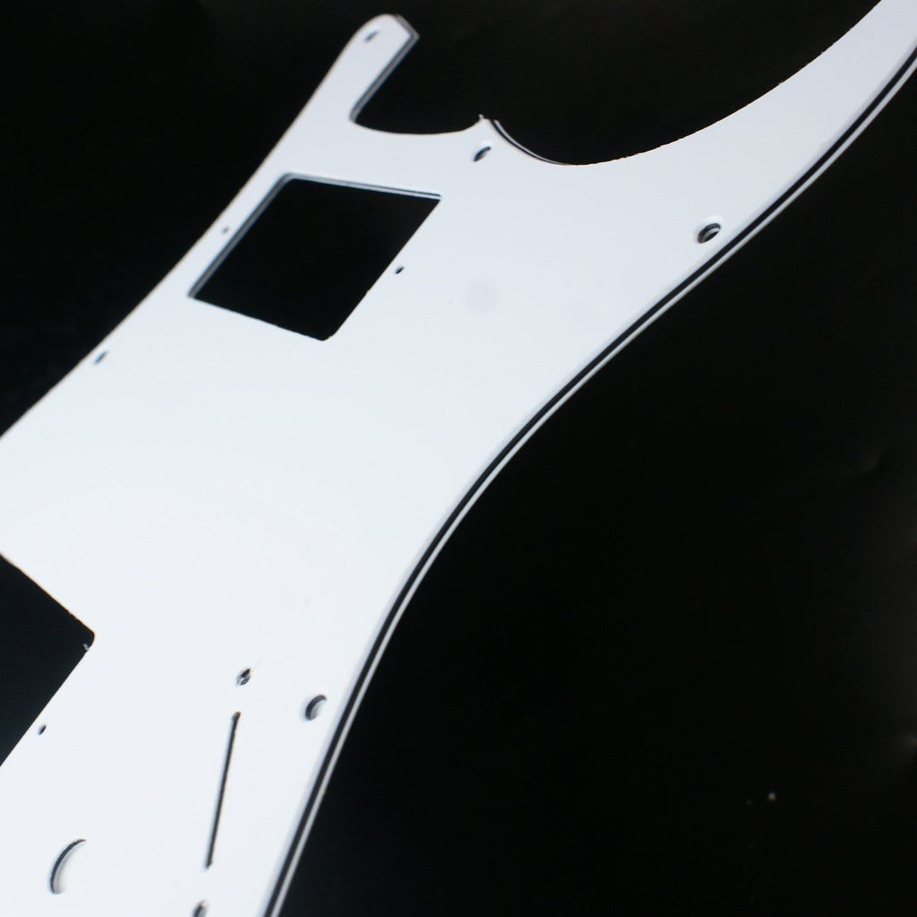 (B27) Custom Strat style HH Layout Guitar Pickguard 2-control ,3ply White