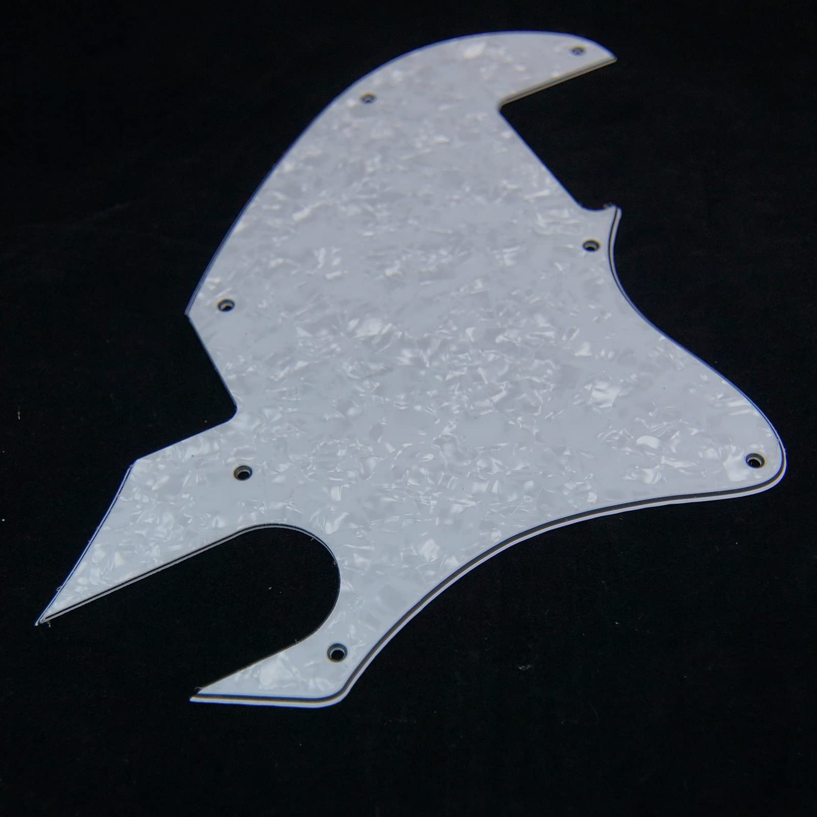 Custom Guitar Pickguard for Tele F Hole Convertion, No pickup hole, 4ply White Pearloid
