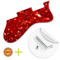 4 Ply Pickguard Fits Epiphone Dot Style Guitar with Bracket - Tortoise Red