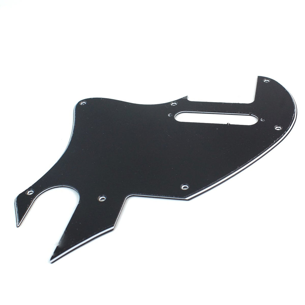 Left-handed Guitar Pickguard for Tele F Hole Convertion,3Ply Black