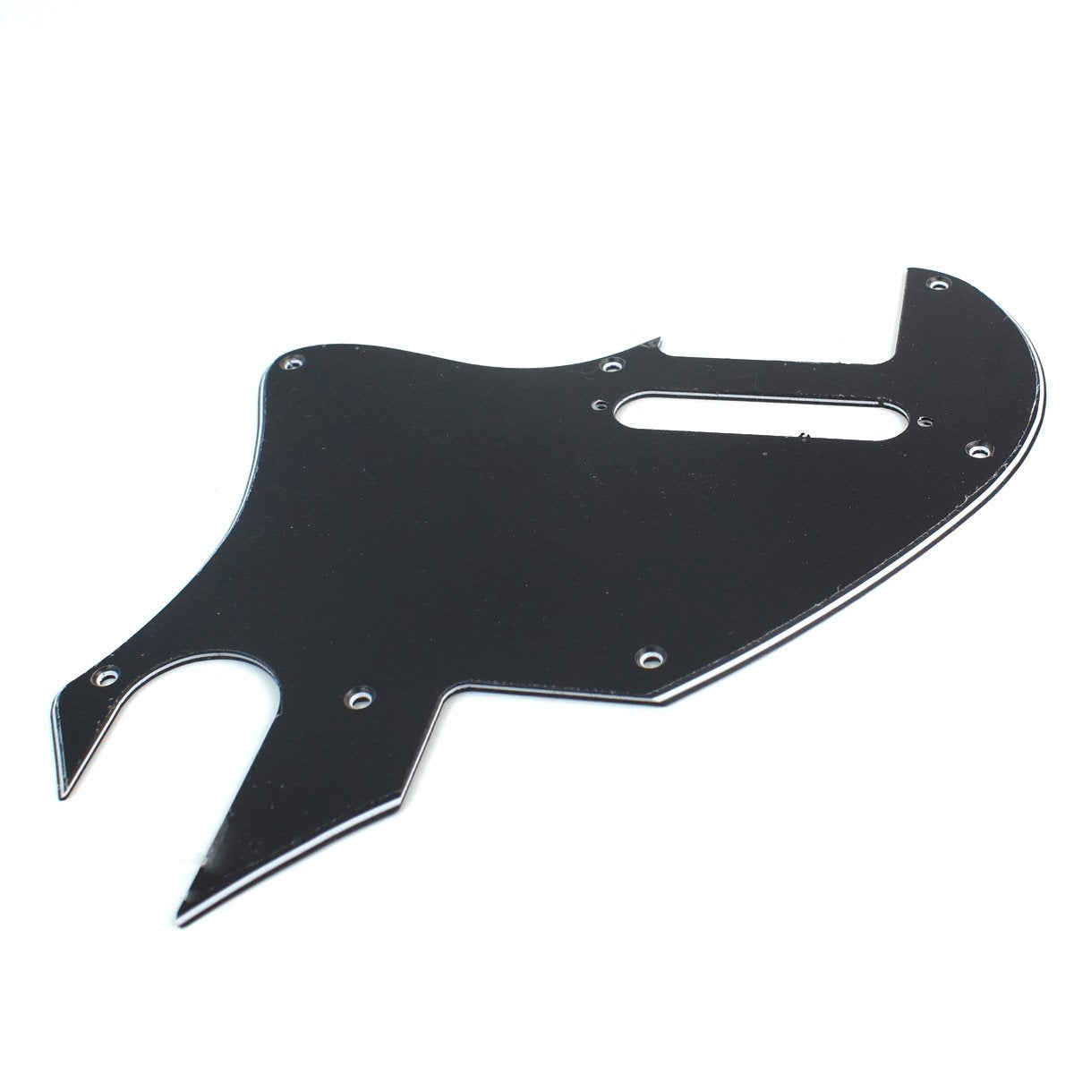 Left-handed Guitar Pickguard for Tele F Hole Convertion,3Ply Black