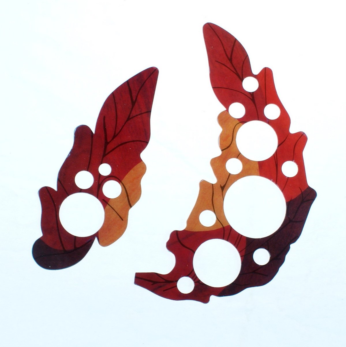 Set of 2 Self Stick Guitar Pickguard Grape Leaf ovation style Sound Hole Covers