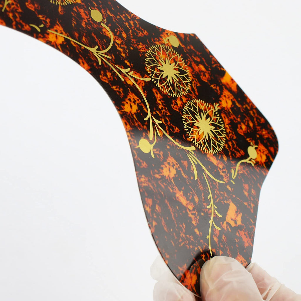 (220J04) Left-handed Style Acoustic Guitar Pickguard, Tortoise brown