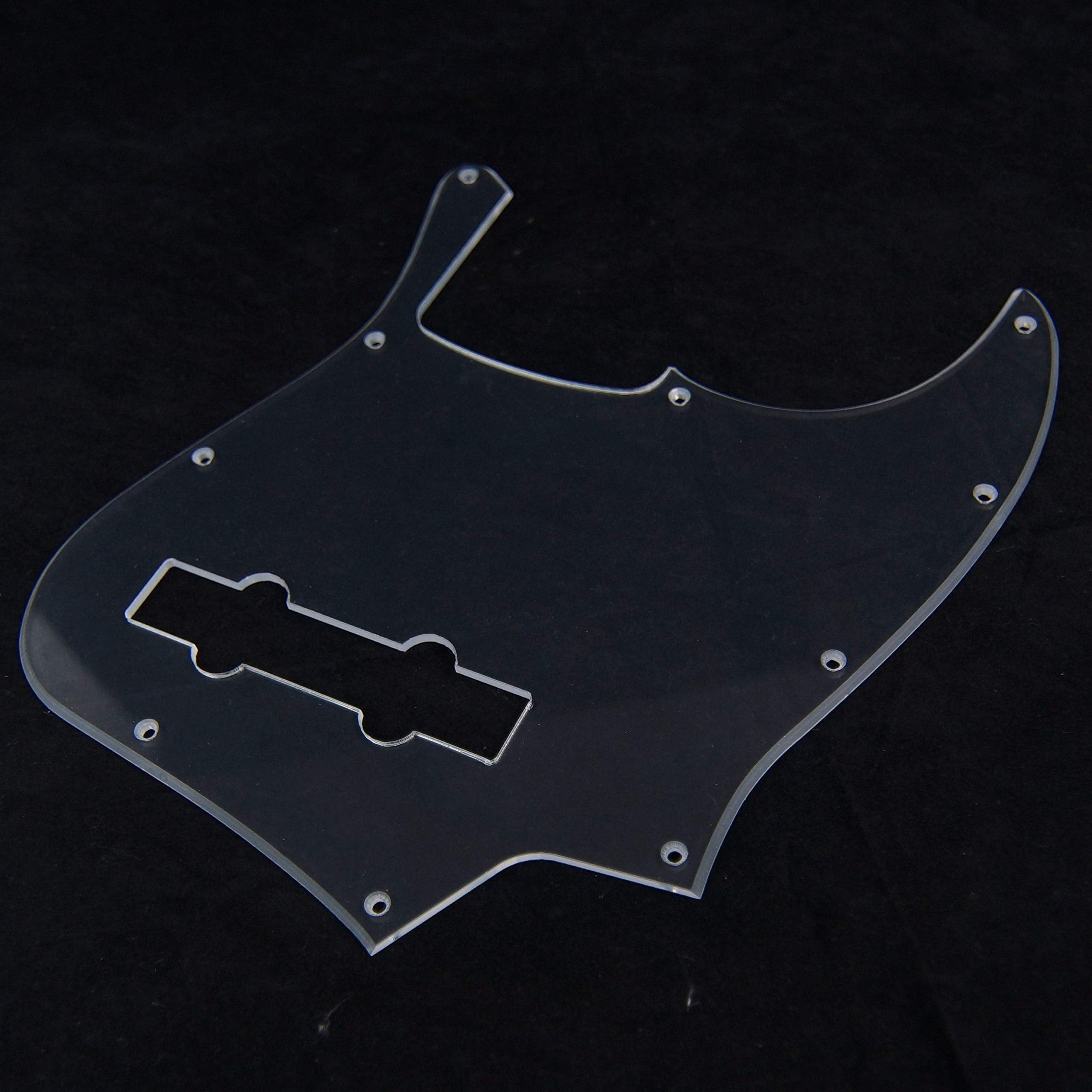 Replacment Pickguard For Jazz Bass 5 String JB,1-ply Clear Transparent