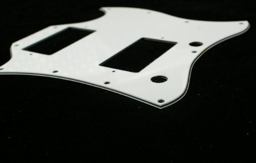 3 Ply Pickguard Fits SG Standard Guitar (Full Face) - WHITE