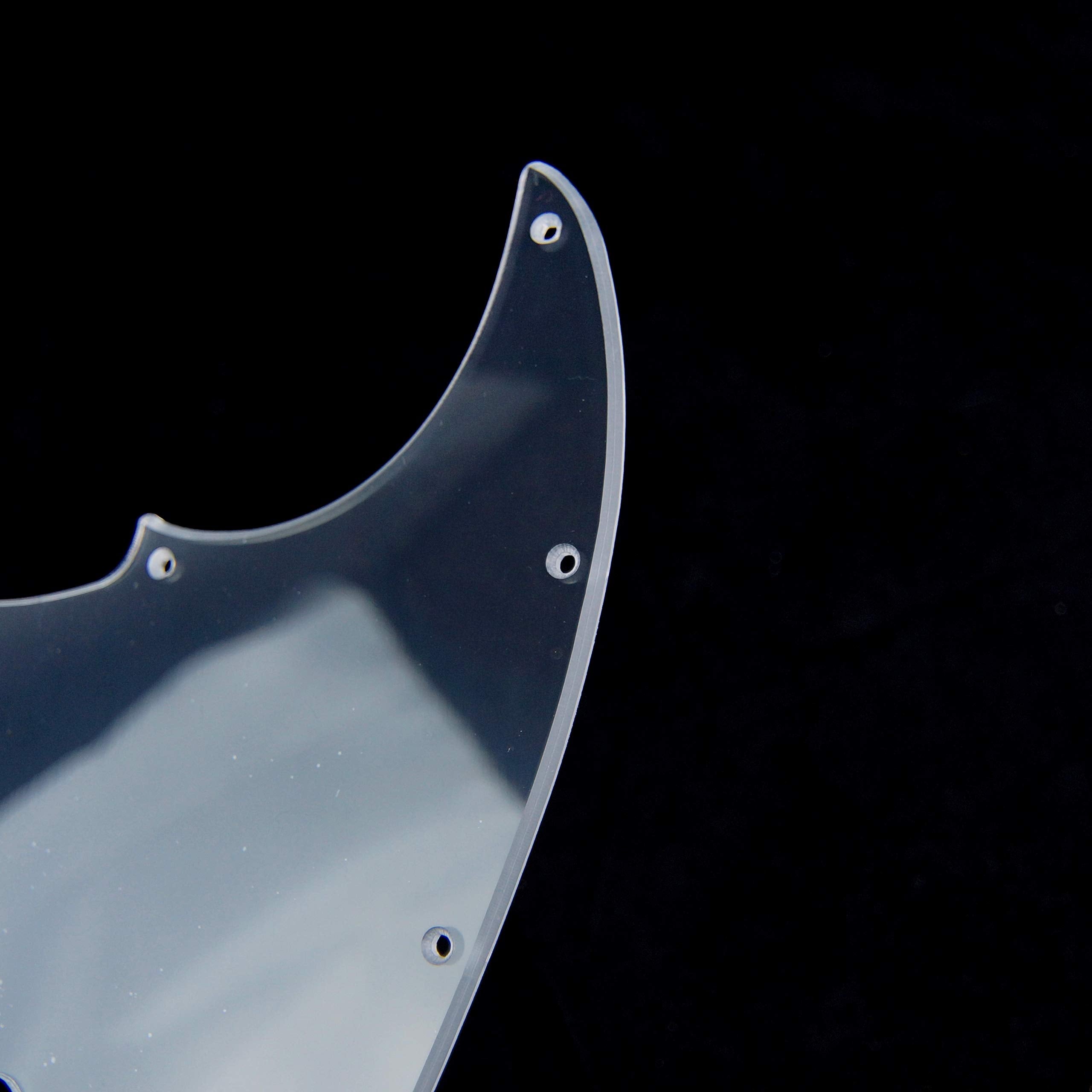 Replacment Pickguard For Jazz Bass 5 String JB,1-ply Clear Transparent