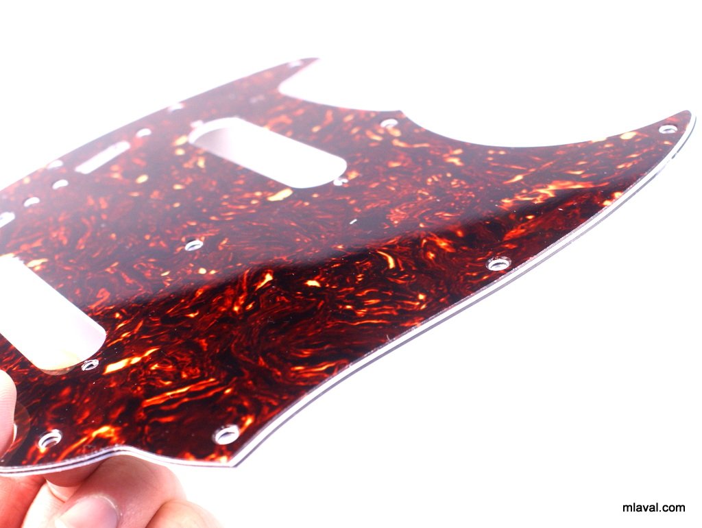 Guitar Pickguard Fits Mustang Classic Series style,4ply Brown Tortoise