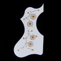 (220J08) Left-Handed Cutaway Style Self-adhesive Acoustic Guitar Pickguard, White