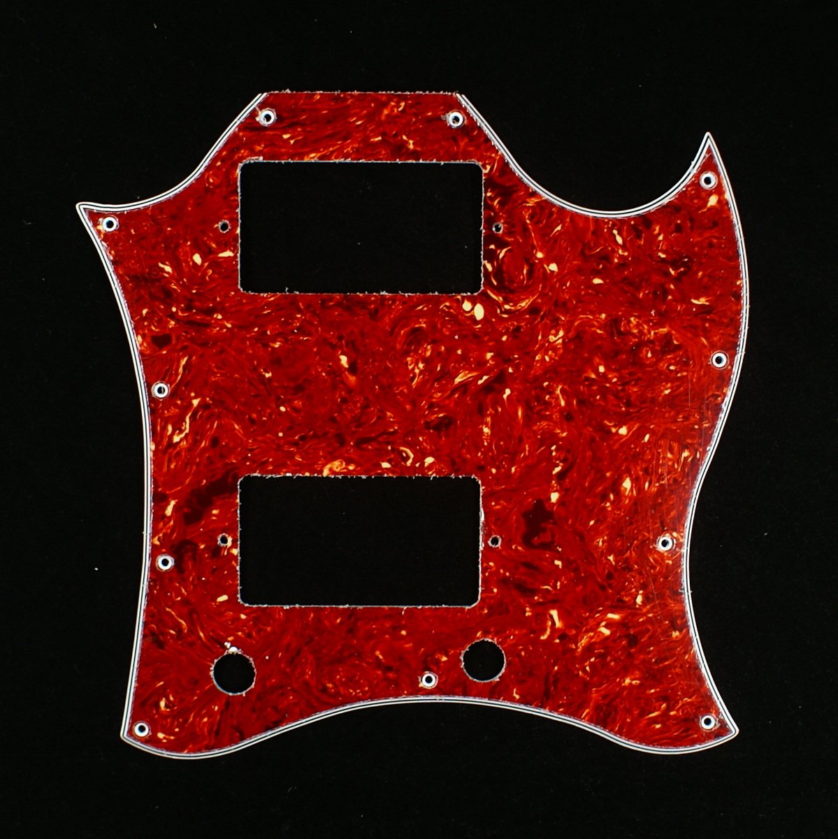 (E40) 4ply SG standard Style Full Face Guitar pickguard,Tortoise Red