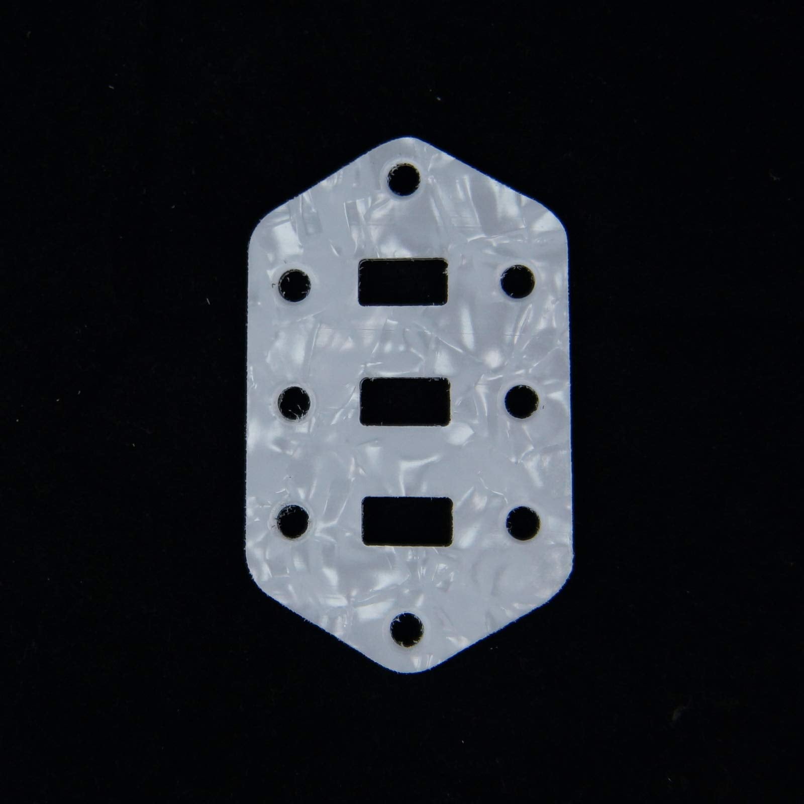 Control Plate Set For Jaguar Style Guitar,Plastic PVC 4ply White Pearloid (Set of 3)