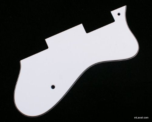 3 Ply Pickguard Fits Epiphone Dot Style Guitar with Bracket - WHITE