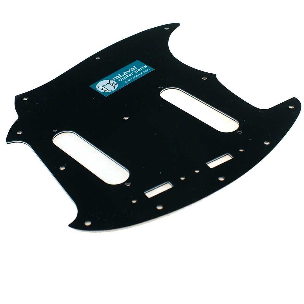 (A69)Custom 3 Ply Guitar Pickguard Fits Mustang Classic Series, BLACK