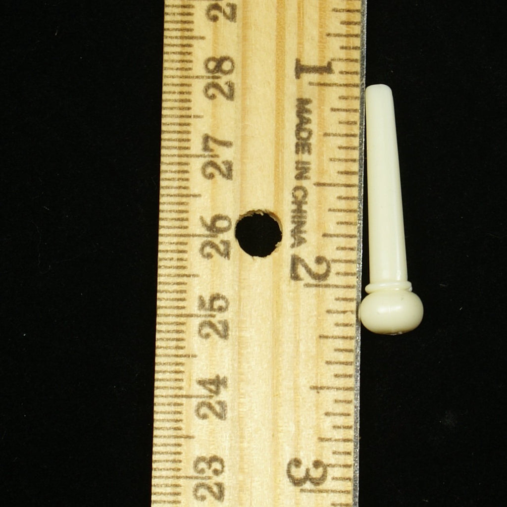 (E60) Set of 6 Acoustic Guitar Bridge Pins ,Aged White /No Dot