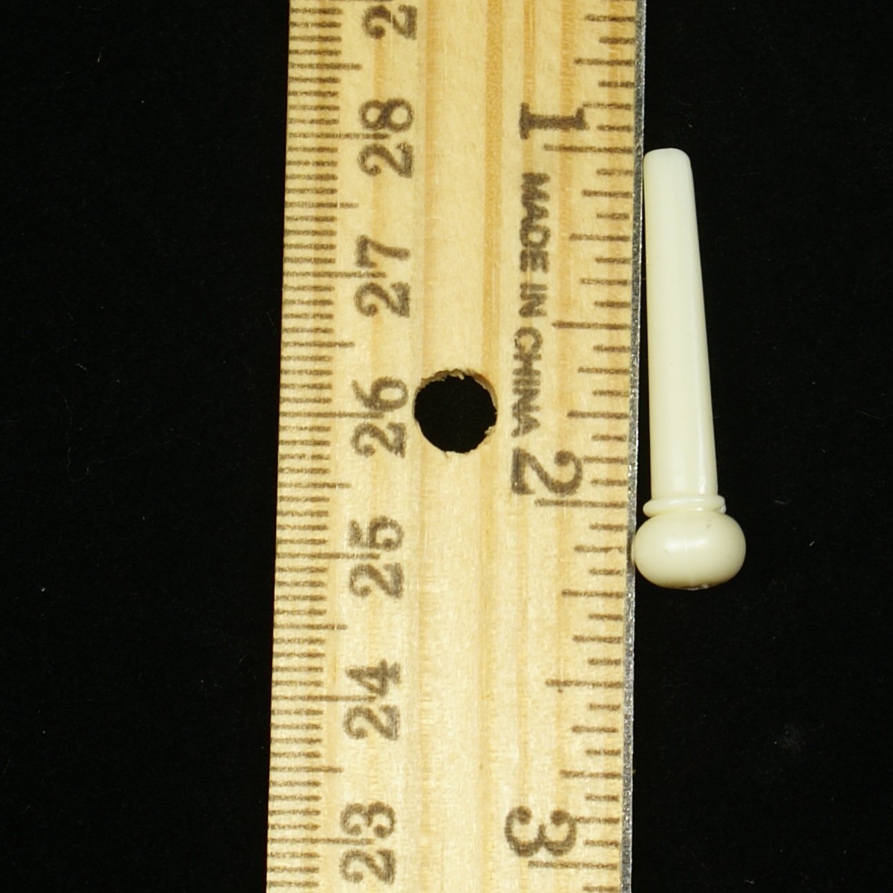 (E60) Set of 6 Acoustic Guitar Bridge Pins ,Aged White /No Dot