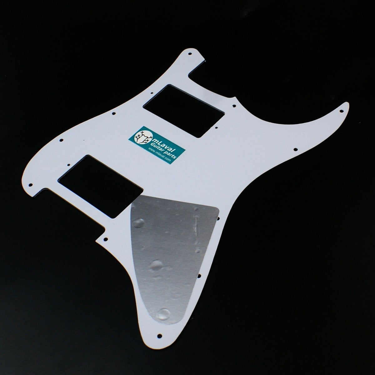 Left handed Strat style HH Layout Guitar Pickguard,3ply White