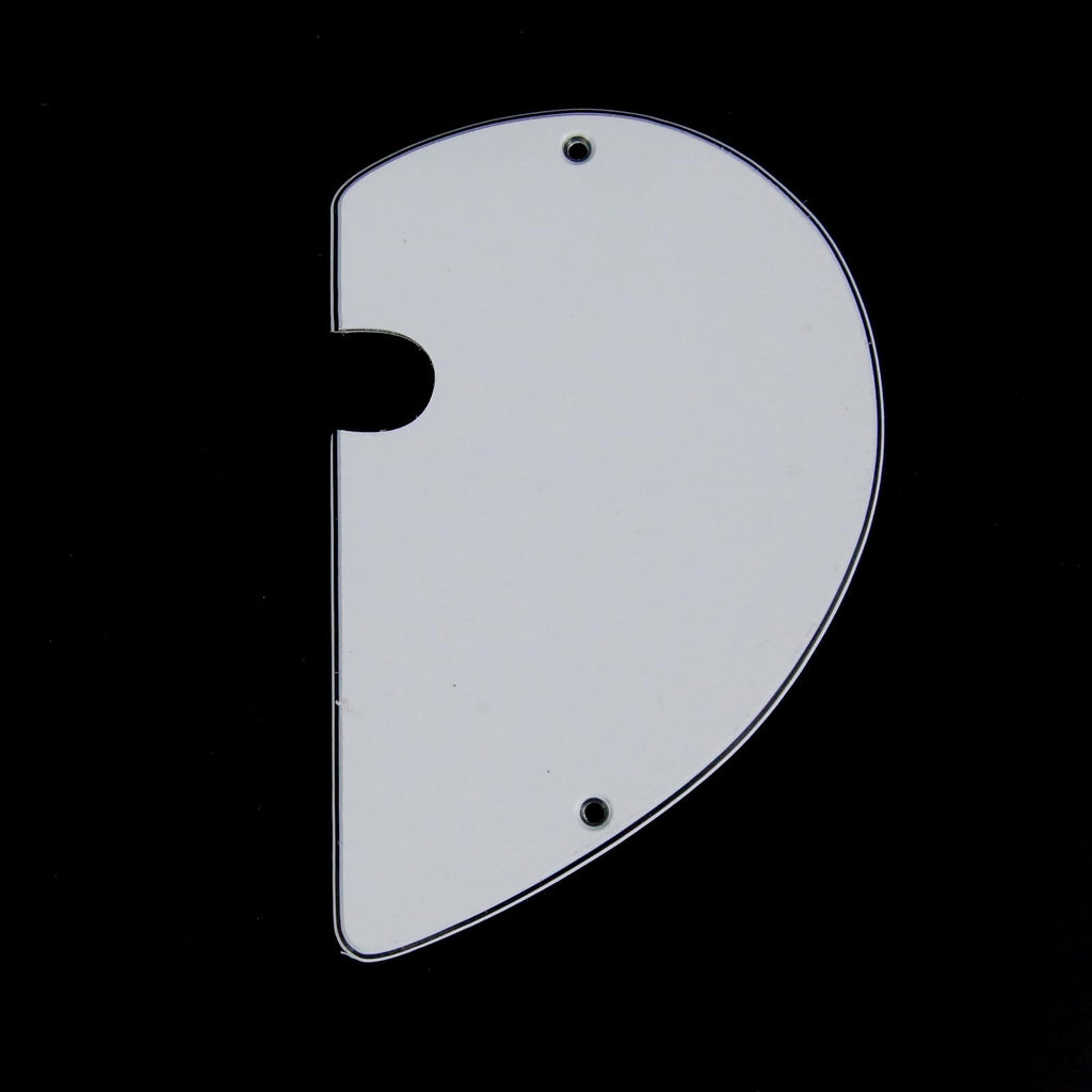 Custom Pickguard for Danelectro Longhorn Bass Guitar, 3-ply White
