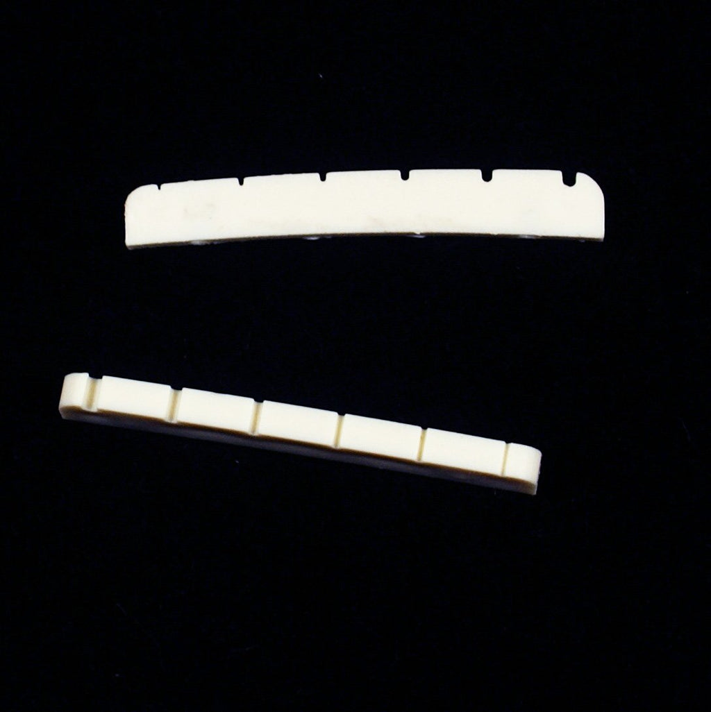 (B60) 2 x Slotted Nut for Strat Tele Guitar Curve-Bottom 42mm