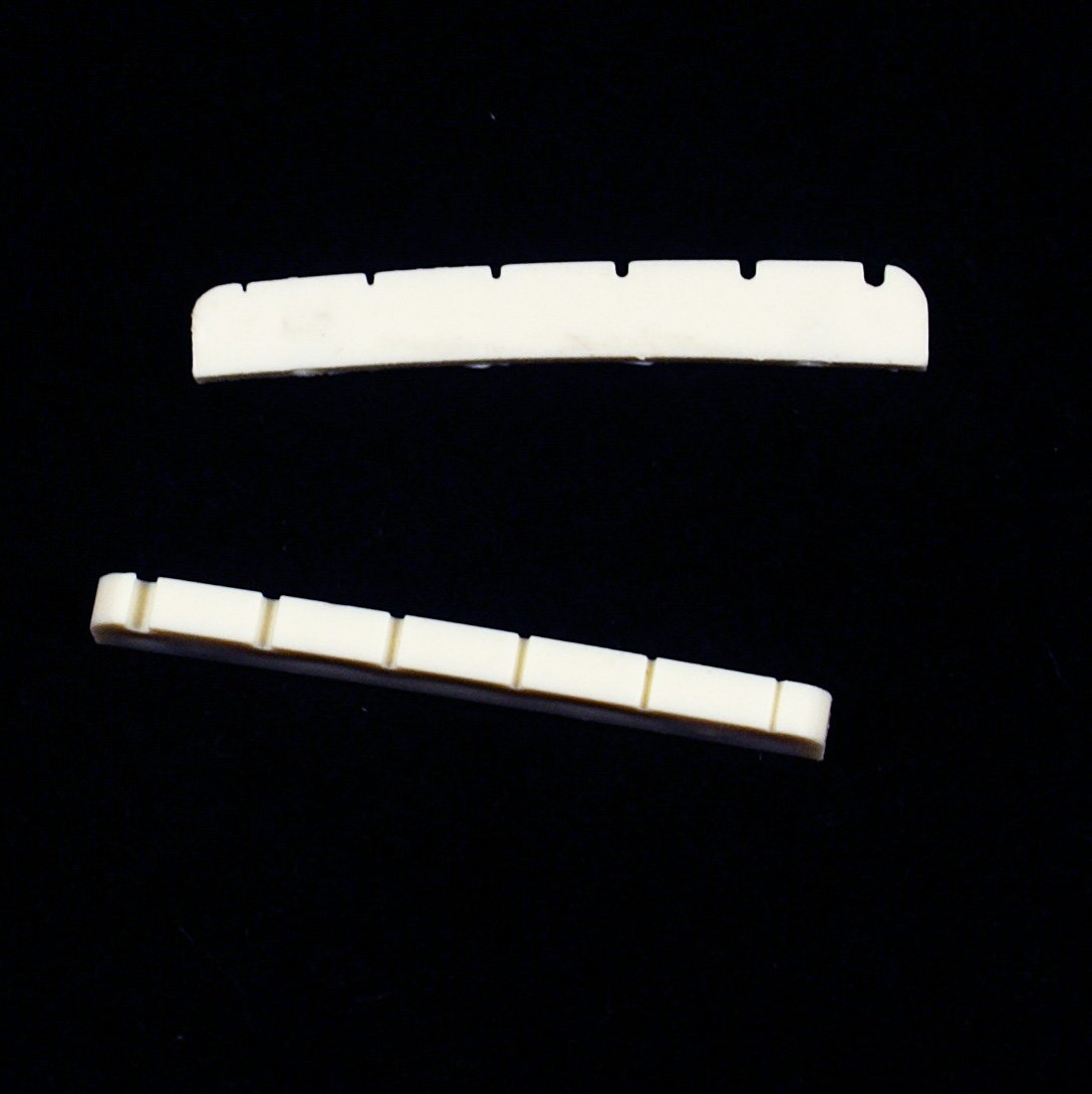 (B60) 2 x Slotted Nut for Strat Tele Guitar Curve-Bottom 42mm