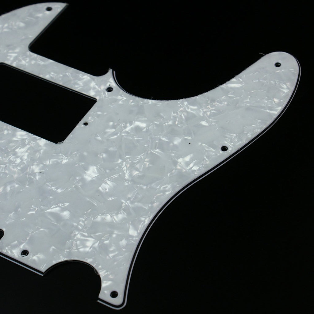 Custom guitar Pickguard For Tele Humbucker Cut-out style,4ply white pearl