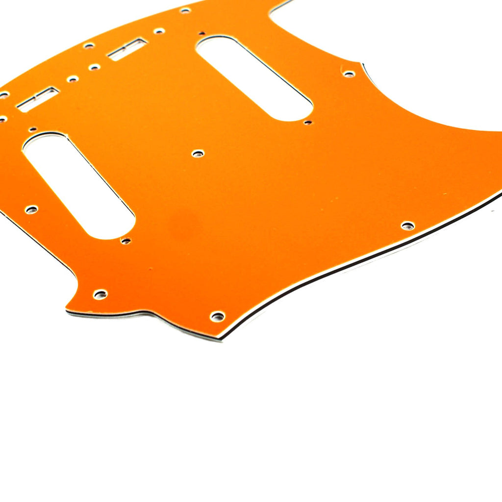 (E66) Custom Guitar Pickguard Fits Fender Mustang Classic Series,4 Ply Orange