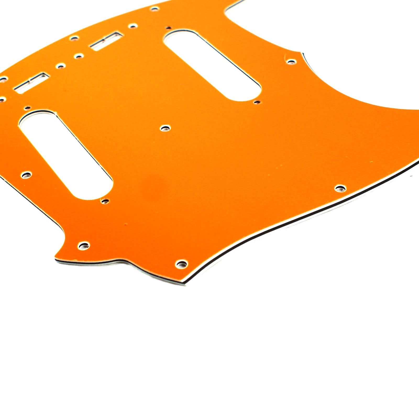 (E66) Custom Guitar Pickguard Fits Fender Mustang Classic Series,4 Ply Orange