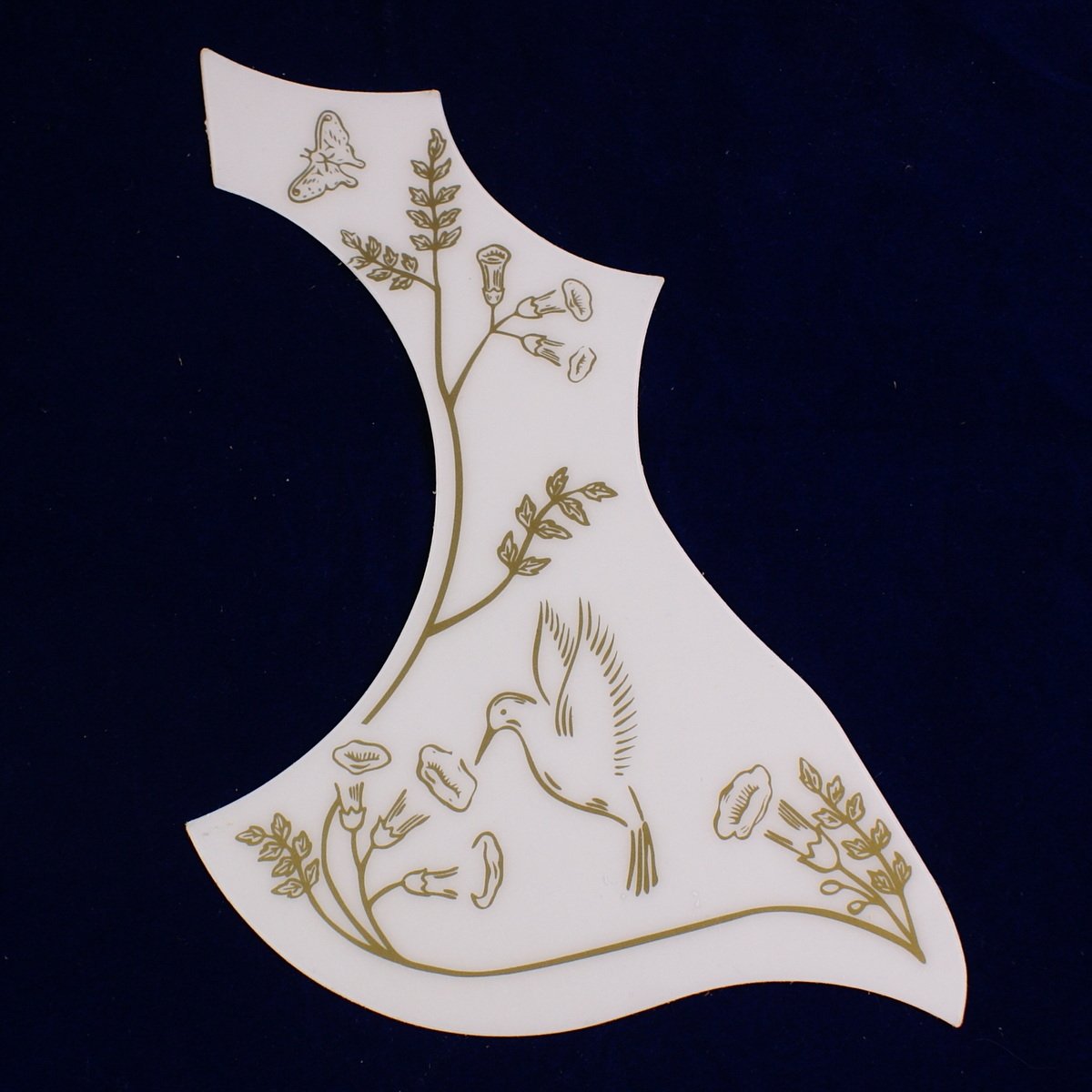 Hummingbird Style Acoustic Guitar Pickguard,Style-2,white/gold