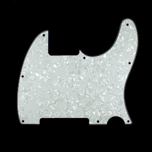 (E64) Guitar Pickguard Fits Telecaster Tele Esquire,4Ply White Pearl USA