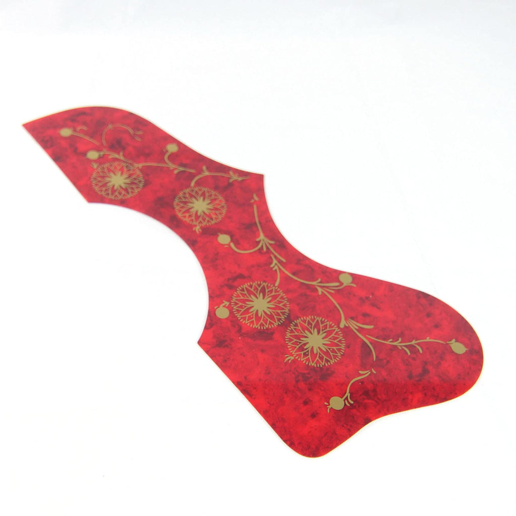 (22J03) Style Self-adhesive Acoustic Guitar Pickguard,Tortoise Red