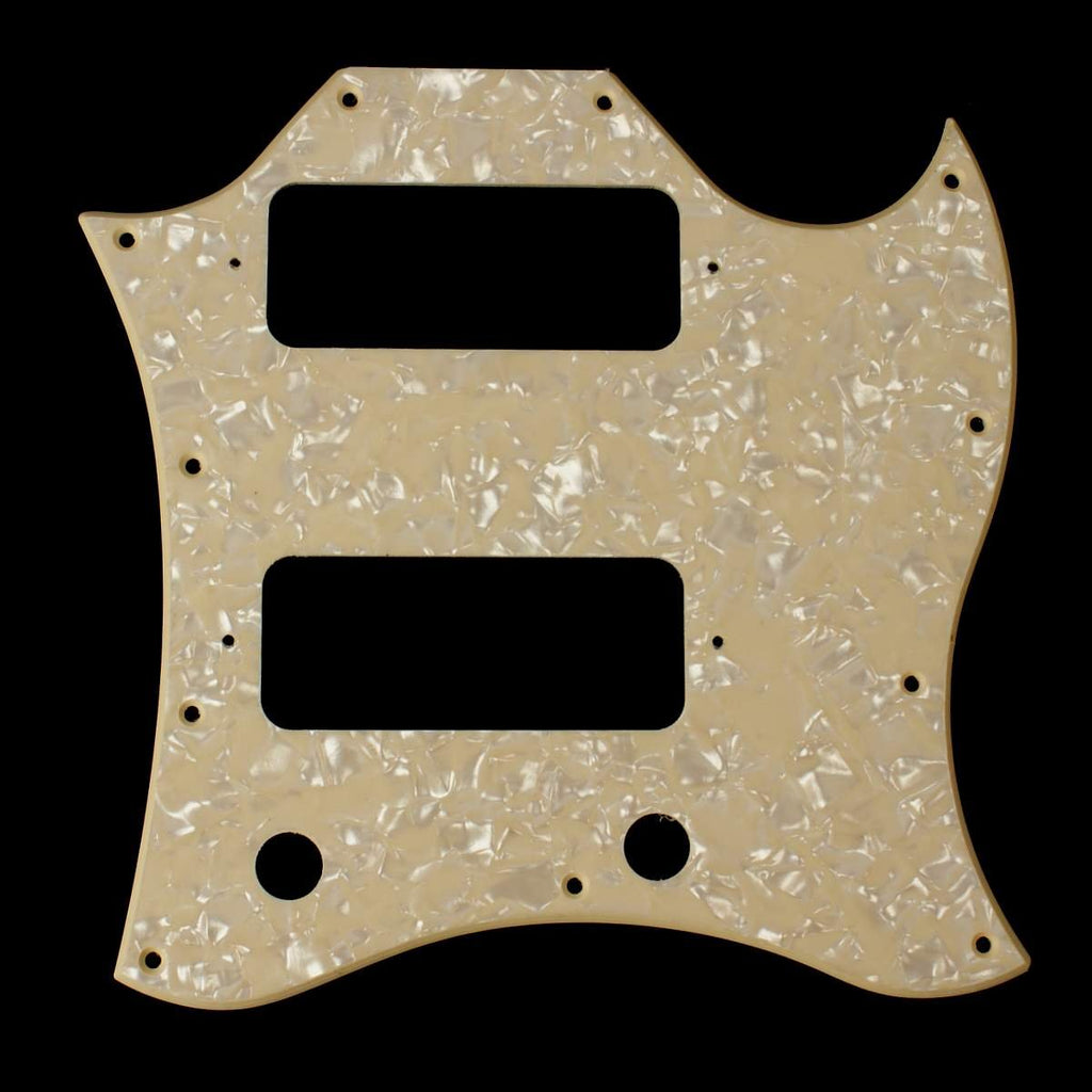 (E94) SG Classic Guitar Pickguard With P-90 Pickups Layout,1Ply Cream Pearl