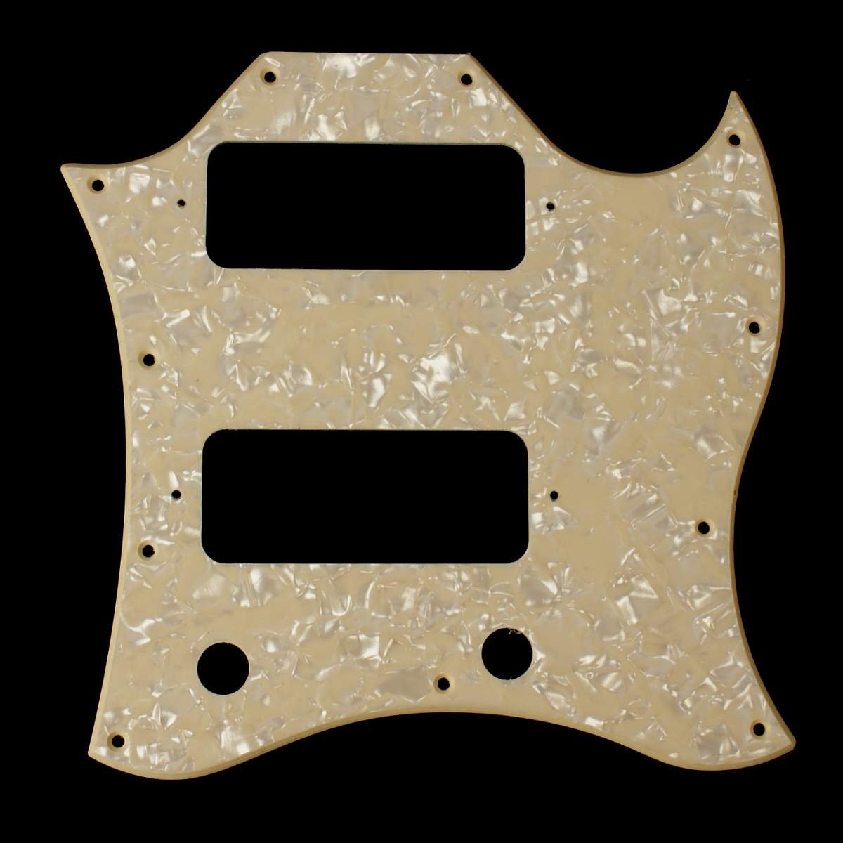 (E94) SG Classic Guitar Pickguard With P-90 Pickups Layout,1Ply Cream Pearl