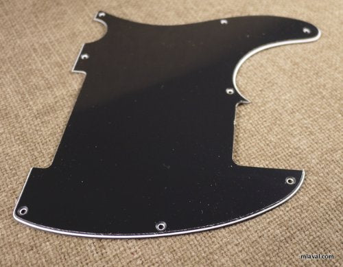 3 Ply Left Handed Guitar Pickguard Fits Fender Telecaster Tele Esquire -BLACK (B16)