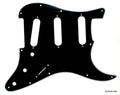 (A74) Custom Guitar Pickguard Fits Strat Standard style ,3ply Black