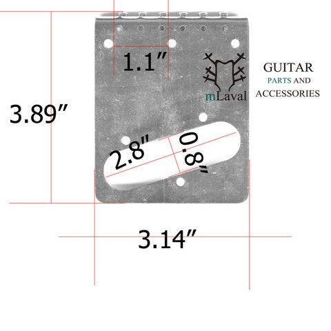 (B97) Replacement Tele Telecaster Guitar bridge,6-Saddle Modern Style,Chrome