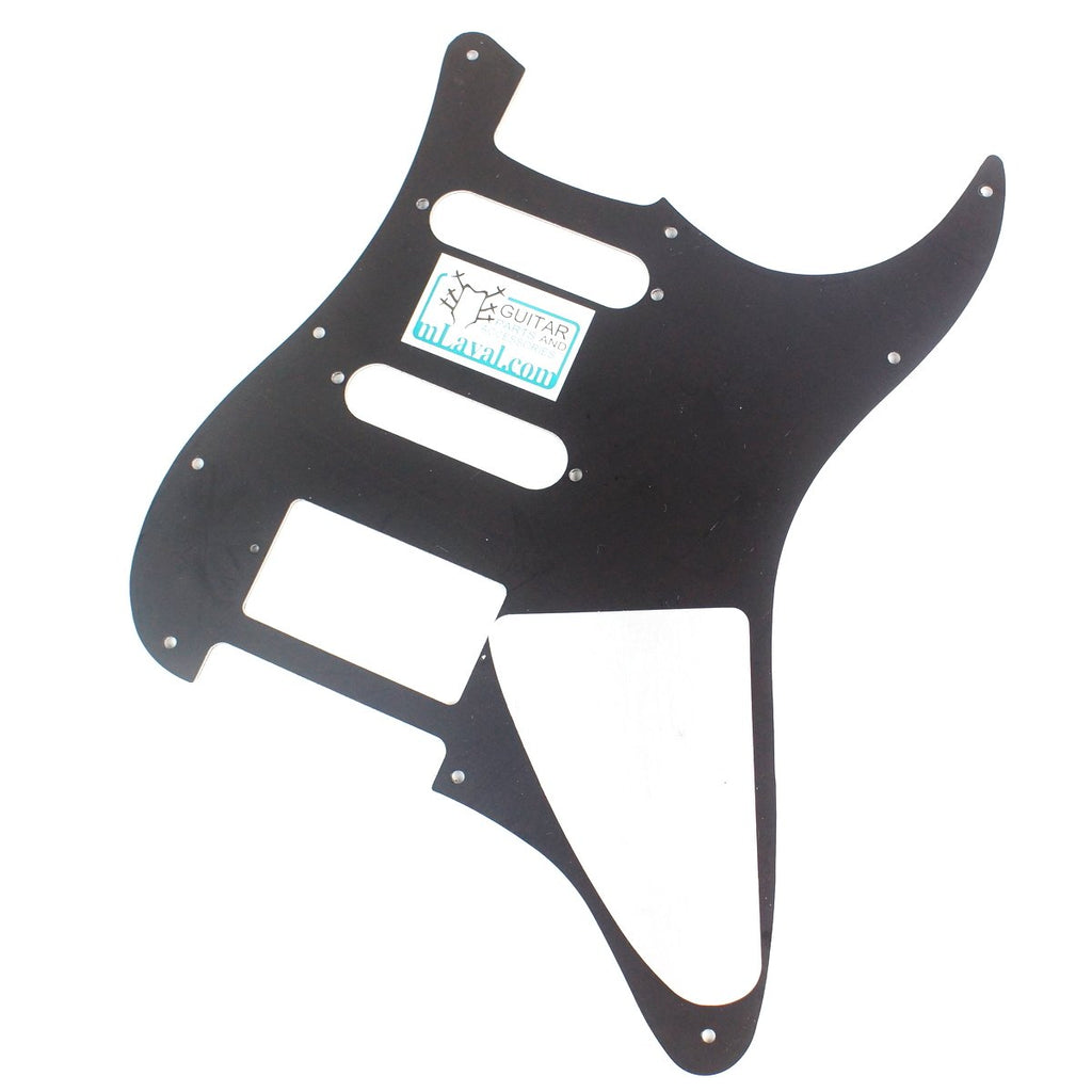 3 Ply Left Handed Guitar Pickguard For Fender Stratocaster HSS -BLACK (A58)