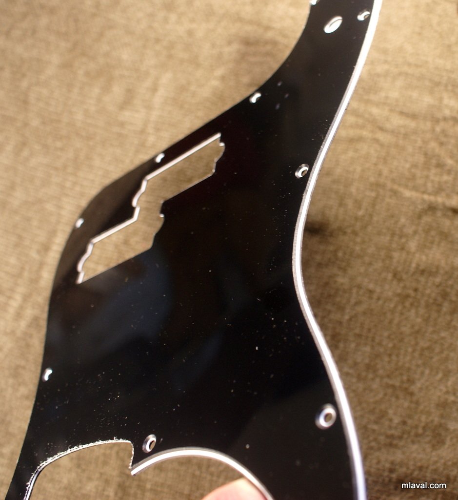 Custom 3 Ply LEFT-HANDED Precision Bass PB Guitar Pickguard 13 Hole -BLACK (C23)
