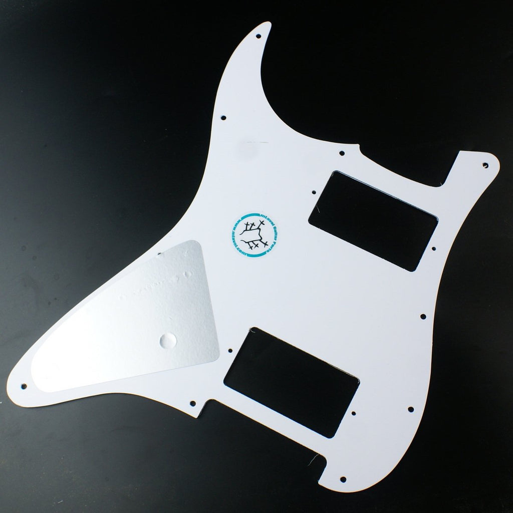 (B27) Custom Strat style HH Layout Guitar Pickguard 2-control ,3ply White