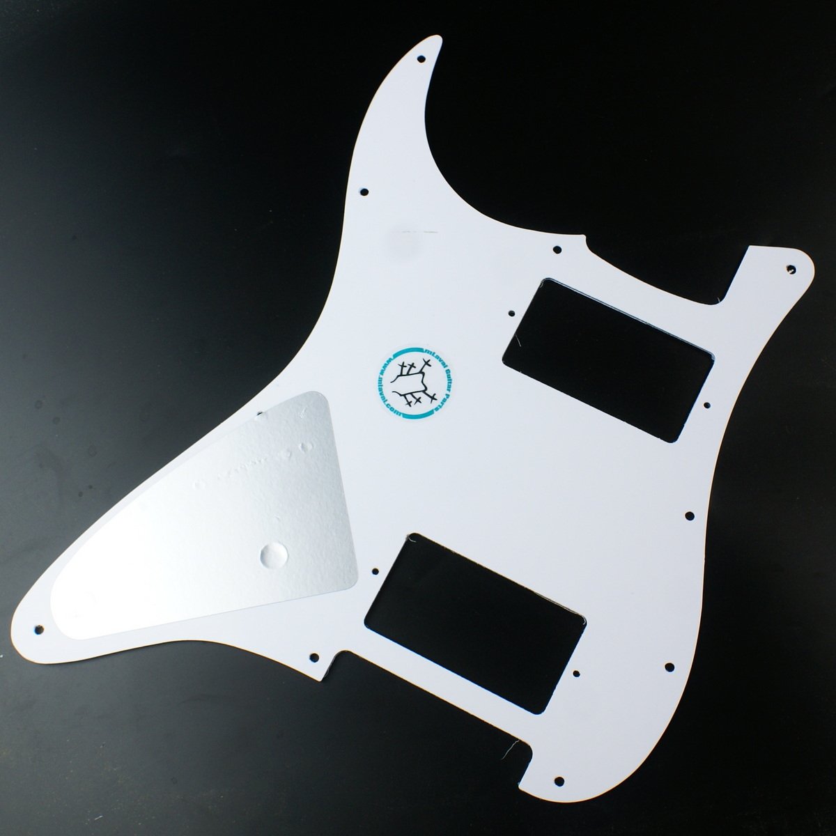 (B27) Custom Strat style HH Layout Guitar Pickguard 2-control ,3ply White