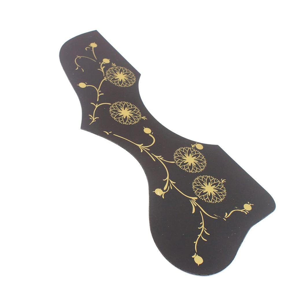 (220J08) Left-handed Style Acoustic Guitar Pickguard, Black/gold
