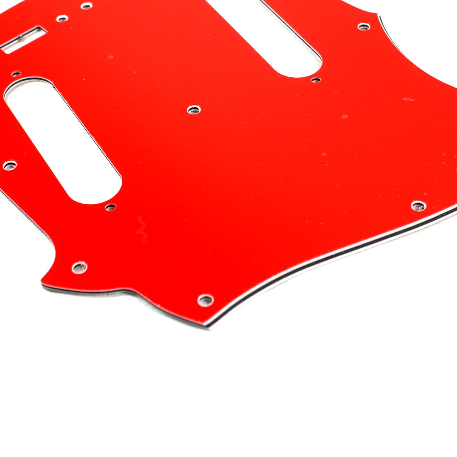 (E67) Custom Guitar Pickguard Fits Mustang Classic Series,4Ply Red