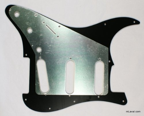 (A74) Custom Guitar Pickguard Fits Strat Standard style ,3ply Black