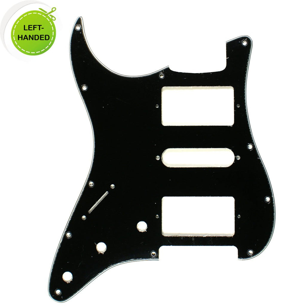 (D42) Left Handed Strat HSH Layout Style Guitar Pickguard,3ply Black