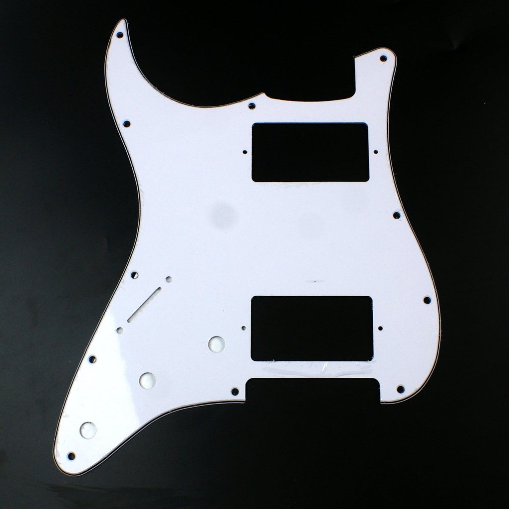 Left handed Strat style HH Layout Guitar Pickguard,3ply White