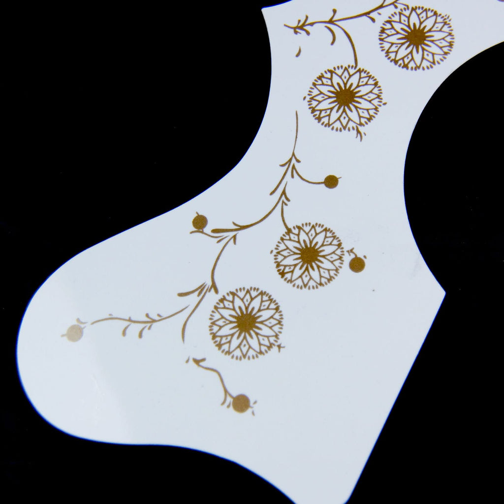 (220J08) Left-Handed Cutaway Style Self-adhesive Acoustic Guitar Pickguard, White