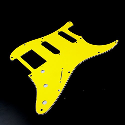 Custom Guitar Pickguard for Strat HSS Layout Style, 4ply Yellow