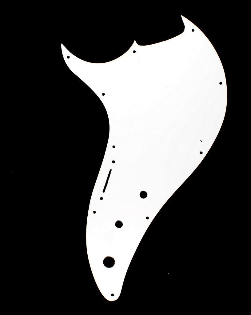 3 Ply Guitar Pickguard For Line 6 Variax 600 - WHITE (C06)