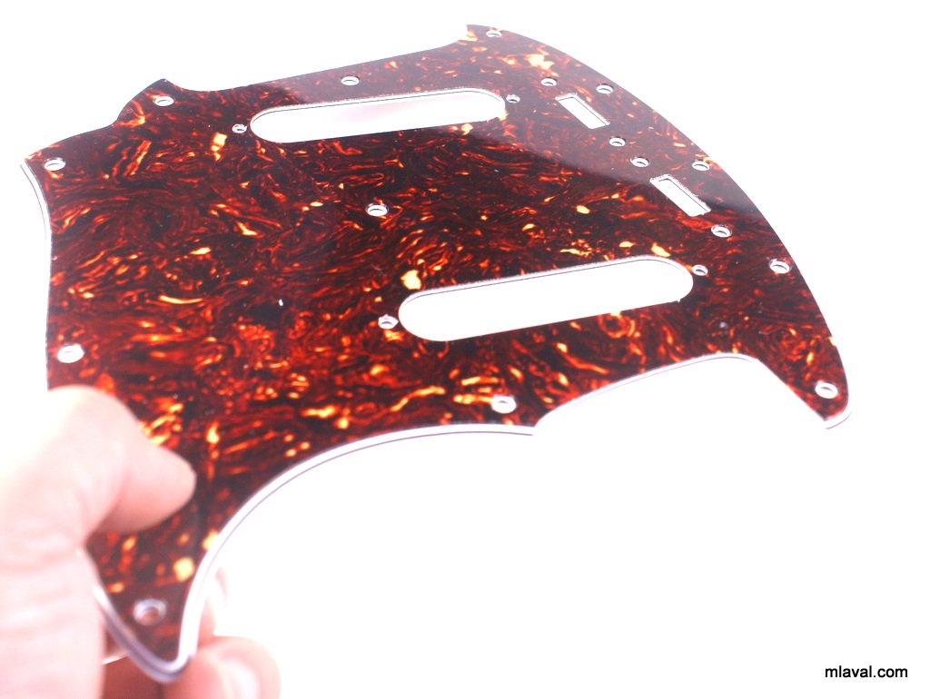 Guitar Pickguard Fits Mustang Classic Series style,4ply Brown Tortoise