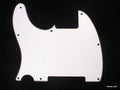 (C20)Custom 3 Ply Left Handed Guitar Pickguard For Tele Esquire, WHITE