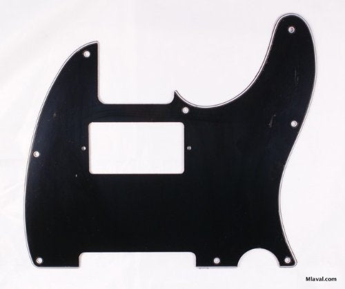 (A52) Guitar Pickguard For Tele Humbucker cut-out style ,3ply BLACK