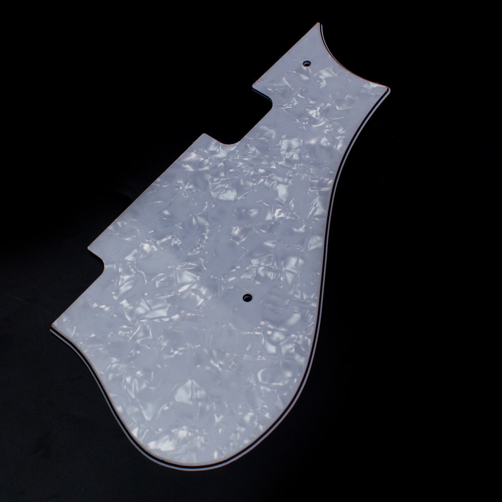Custom Guitar Pickguard Fits Harmony Rocket H54 H56 2-Pickup,4ply White Pearloid